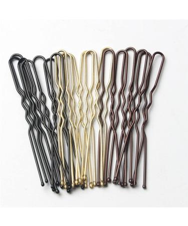 Hair Clips 50 pieces/bag 5 cm U-shaped alloy hairpin wavy hairpin simple metal hairpin hairpin bridal hairstyle tool hairpin Blue Hair Clips (Size : Gold) - Buy Online on GoSupps.com