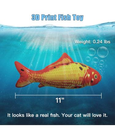TOOGE 2 Pack Floppy Fish Cat Toys with SilverVine and Catnip - Interactive Automatic Kicker Toy for Cats and Small Dogs - Koi Design - Buy Online on GoSupps.com