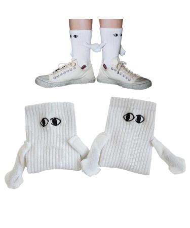 Ayammahic Funny Magnetic Suction 3D Doll Couple Socks Novelty Socks for Women Men Couple Holding Hands Sock for Couple Gifts