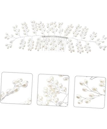 FRCOLOR Bridal Hair Accessories Tiara Wedding Hair Comb Women Hair Comb Bridal Hair Comb Women's White Accessories Manual Wedding Hair Accessories - Buy Online on GoSupps.com