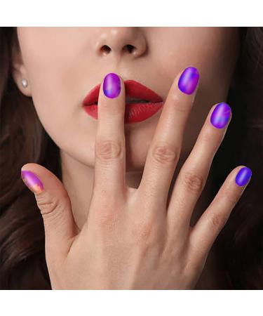 WOKOTO 12 Sheets Colorful Gradient Nail Polish Stickers | Macaron Colors False Nail Design Wraps for Women & Girls | Easy Stick-On Nail Art KIT1 - Buy Online on GoSupps.com