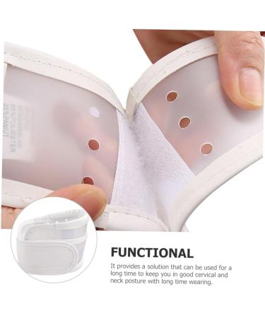 Minkissy Cervical Neck Collar - Breathable Neck Brace for Support & Exhaust Guard - 48.5x8cm White - Buy Online on GoSupps.com