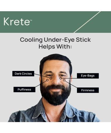 KRETE Cooling Under-Eye Stick with Liposomal Caffeine and Tripeptide-5 - Helps with Dark Circles and Puffiness Vegan & Cruelty-Free 15ml - Buy Online on GoSupps.com