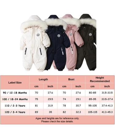Kids Waterproof Snowsuit for Baby Girls & Boys | Blue Ski Jacket & Fleece Coat 3-4 Years - Buy Online on GoSupps.com