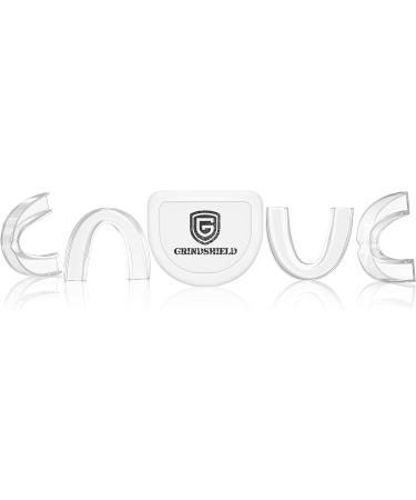 GRINDSHIELD Custom Fit Grinding Mouth Guard - 4 Pack with Case for Teeth Grinding & Bruxism - Dental Night Guard for Clenching - Trimmable Design - Buy Online on GoSupps.com