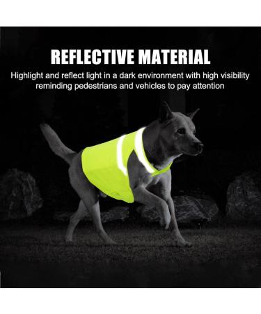 Reflective Safety Vest for Dogs | Adjustable Fluorescent Orange Warning Vest with Velcro Fastener - Enhanced Night Safety - Buy Online on GoSupps.com