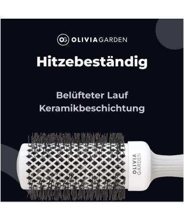 Olivia Garden Expert Blowout Shine Hairbrush - White & Grey 45 | International Shipping Available - Buy Online on GoSupps.com