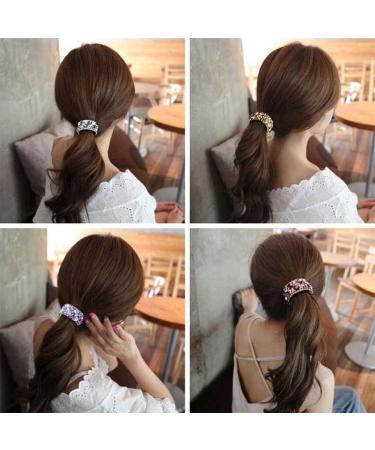 Rhinestone Hair Claws For Women Shiny Crystal Hair Clips Ponytail Bun Colorful Accessories K5B1 Hairpins Hair Barrettes white - Buy Online on GoSupps.com