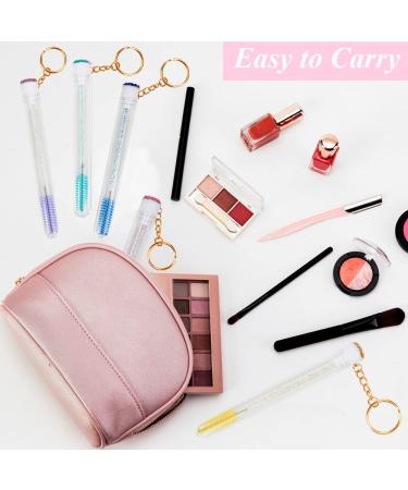 48-Piece Disposable Mascara Wands Set with Crystal Lash Spoolies Brush and Reusable Diamond Keychain Empty Eyelash Brush Tubes - Makeup Brush Kit for Women and Girls - Buy Online on GoSupps.com