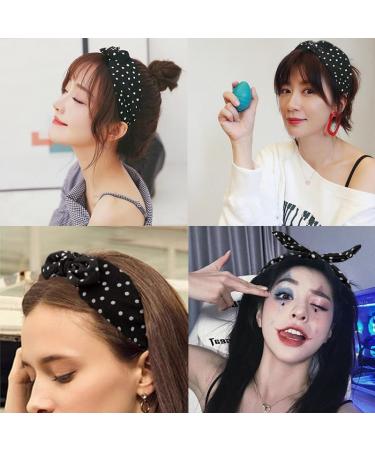 Blace Bow Polka Dot Headband Bowknot Spa Skincare Headband for Women Girls Blcak Bow Hairband Hair Band for Washing Face Halloween Hair Accessories for Girls Women Top Knot Hair Band Bow Tie Hairband black - Buy Online on GoSupps.com