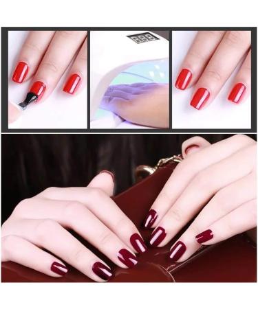 Vishine Gelpolish Manicure Salon UV LED Soak Off Gel Nail Polish & Base Coat Top Coat Set Dark Purple(1339) - Buy Online on GoSupps.com