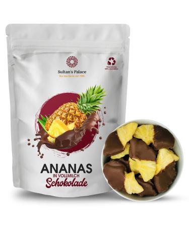 Sultan's Palace Dried Pineapple in Milk Chocolate 200 g Softly melting Chocolate fruits Gift idea Pineapple 200 g