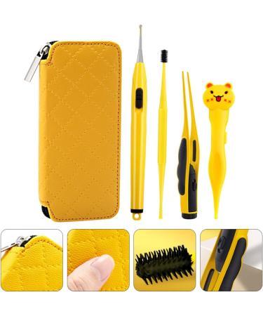 FRCOLOR Kids Ear Wax Pick Set - Cartoon Luminous Earwax Picker & Nose Clip for Safe Removal - Yellow 15.2x6.7cm - Buy Online on GoSupps.com
