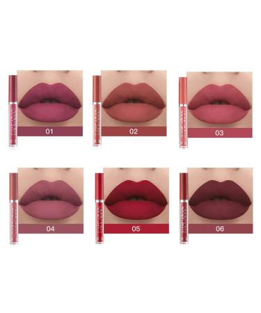 Mengxin 6 Colors Lipstick Set | Matte Non-Stick Cup Lip Gloss | Waterproof Long-Lasting Liquid Lipstick Cosmetics with Gift Box - Buy Online on GoSupps.com
