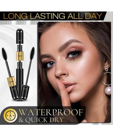 Mascara Black Volume and Length 4D Silk Fiber Waterproof Mascara Natural and Falsies Effect Lengthening Voluminous Full and Soft Mascara 5X Longer Smudge Proof for Short and Thin Lashes Eye Makeup 15 g (Pack of 1) - Buy Online on GoSupps.com