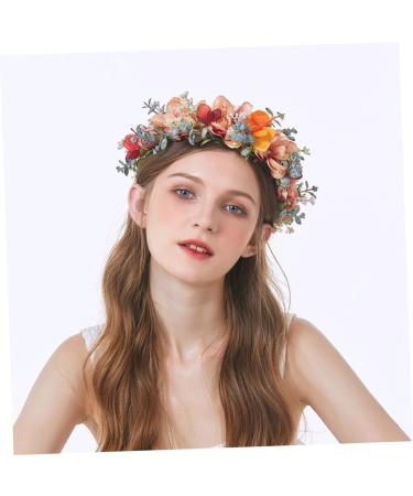 MAGICLULU Wreath Tiara Hair Bands Head Band Fall Garland Green Crown Headband for Girls Flower Girl Headpieces for Wedding Flower Headbands Flower Hair Accessories Autumn Miss - Buy Online on GoSupps.com