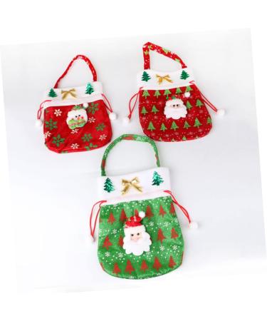 Healvian 3pcs Non-woven Party Fabric Bags Portable Home Handbag Bag Christmas Themed Candy Decorations - Buy Online on GoSupps.com