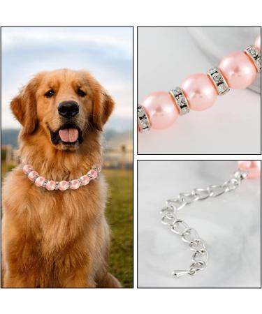 3 Pcs Pet Bone Pendant Necklaces Pet Pearl Alloy Neck Straps Shiny Rhinestone Pendant Collars for Pet Clothing Accessories - Buy Online on GoSupps.com