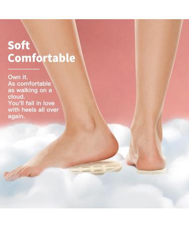 Heel Cushions for Pain Relief | Comfort Pads & Inserts for Men & Women | Beige Heel Cups for High Heels & Plantar Fasciitis (2 Pairs - Buy Online on GoSupps.com