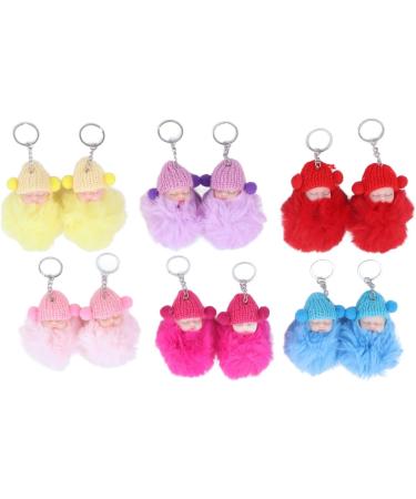 Buy mlida Sleeping Baby Pendant Keychain | Fluffy Fur Doll Luggage Tag | Cute International Shipping - Buy Online on GoSupps.com