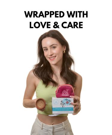 ASHUBA Ancestral Moroccan Lip & Cheek Stain Clay Pot | Eco-Friendly Gift Set with Ribbon Box & Leather Pouch | Natural Lipstick & Blush in Ros | International Shipping Available - Buy Online on GoSupps.com