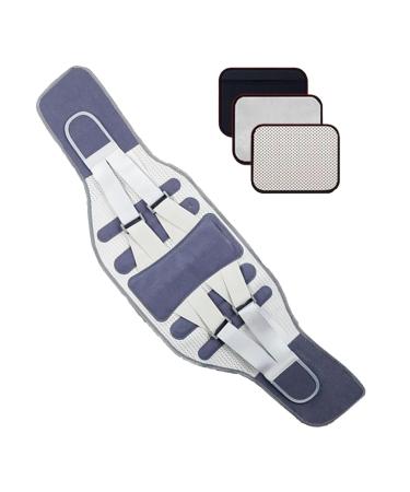 Back Support Belt | Lower Back Stretcher Waist Lumbar Lower Back Support Belt for Women Men Back Reliever Spinal Belt Back Relief Strap Blue O