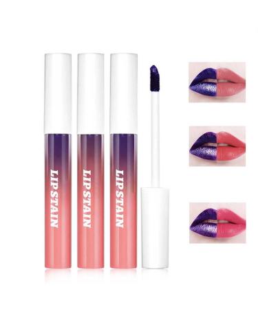 Peel Off Lip Liner Stain Rouge l vres Longue Tenue Hautement Pigment Liner l vres r sistant l'eau Liner l vres au fini mat (A 3 Colors/Set) Set A 1 unit (Lot de 3)