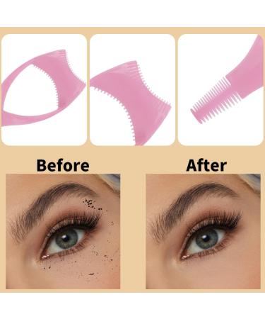 Vukehon Eyelash Brush 3 Pack 3 in 1 Mascara Shield eyelash separator tool eyelash comb separator Lash Tool Useful Cosmetic Helper - Buy Online on GoSupps.com
