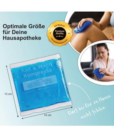 Buy IEA Medical Cold Warm Compress | 3 Set | 13x14 cm | Reusable Gel Cooling Cushions for Pain Relief | Ideal for Bruises & Insect Bites - Blue - Buy Online on GoSupps.com
