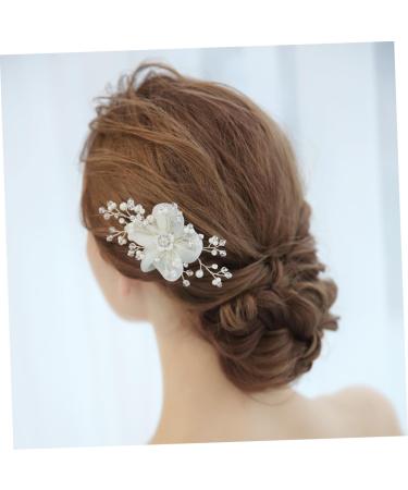 Angoily Tiara Bridal Hair Comb Wedding Hair Comb Decor Hair Comb Crystal Hair Comb Flower Head Pearl Bride - Buy Online on GoSupps.com