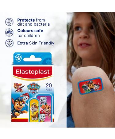 Elastoplast Paw Patrol Plasters - Assorted Sizes (20 Pieces) | Kid-Friendly First Aid Plasters with Fun Designs - Buy Online on GoSupps.com
