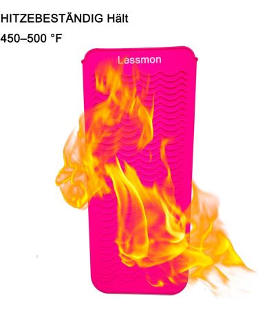 Heat-Resistant Silicone Mat Bag for Hot Hair Tools | Curly Bars & Straighteners | Pink 28.5cm x 14cm - Buy Online on GoSupps.com