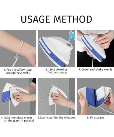 Magnetic Window Cleaner for Double Glazing Window Cleaning Equipment Window Cleaner Surface Cleaning Brush Glass Wiper Household Cleaning Tools (for 3 8MM Glass) - Buy Online on GoSupps.com
