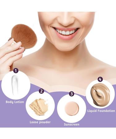 Self Tanner Brush | Extra Large Kabuki Body Makeup Brush - Rose Gold | Perfect for Face Neck & Legs - Buy Online on GoSupps.com
