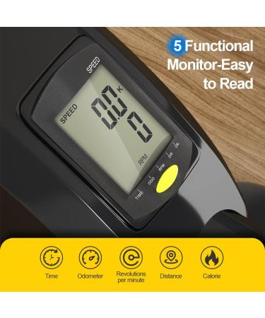 BOOKCYCLE Mini Exercise Bike Pedal Exerciser with LCD Monitor - Black - Buy Online on GoSupps.com