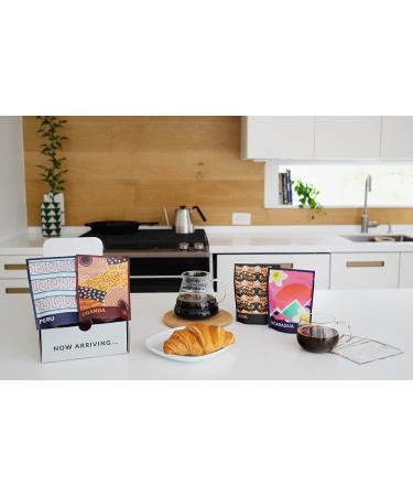 Atlas Coffee Club World of Coffee Sampler - Gourmet Gift Set | 4-Pack Variety Box of Best Single Origin Coffees | Freshly Ground - Buy Online on GoSupps.com