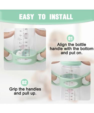Ingjia Silicone Baby Bottle Handles - 3 Pack | Wide Neck Grip for Small Hands | Comfortable & Durable - Buy Online on GoSupps.com