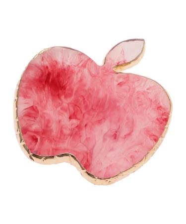 Healvian Healvian Unique Resin Nail Art Palette with Gold Rim Presentation Tray for Nail Artists Pale Red