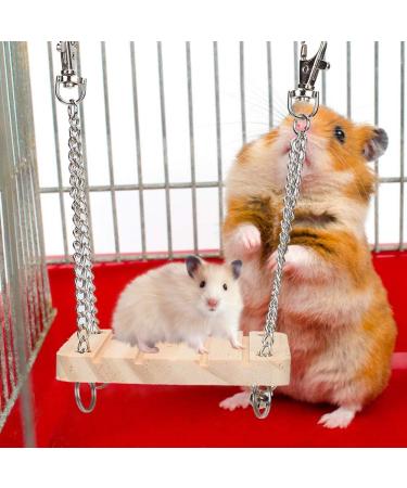 Premium Hamster Swing & Toys | Wooden Hanging Beds for Hamsters Mice Guinea Pigs & Chinchillas - Ideal Pet Accessories - Buy Online on GoSupps.com
