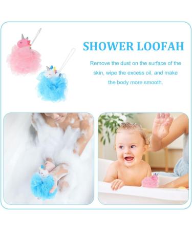 COHEALI Unicorn Bath Ball Cleaning Sponge - 2pcs PVC Cartoon Tub Puff for Kids - Buy Online on GoSupps.com