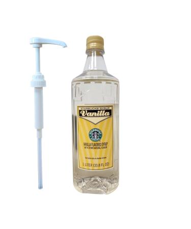 Starbucks Authentic Flavoring Syrup for Coffee and Tea with White Pump (Vanilla)