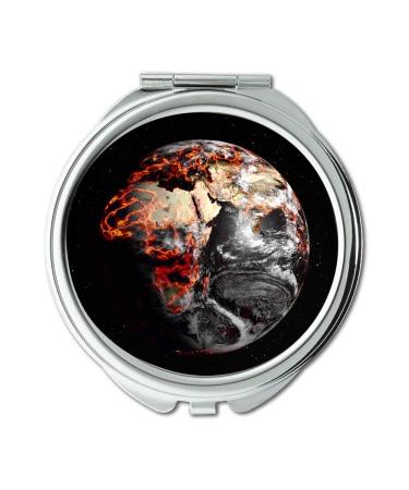 Mirror in Office Products Apocalypse Earth Destruction Disaster World Danger makeup mirrors pocket mirror portable mirror