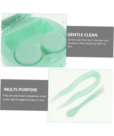 Lalafina Contact Lens Container Travel Case - Portable Plastic Eye Care Box with Mirror Green - Perfect for International Shipping - Buy Online on GoSupps.com