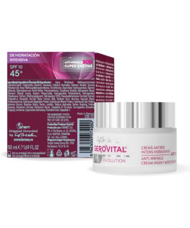 Intensely Moisturizing Anti-Wrinkle Face Cream with SPF 10 Lifting Effect Prevents Pigment Spots for Dry Dehydrated Mature Skin 50 ml - Buy Online on GoSupps.com