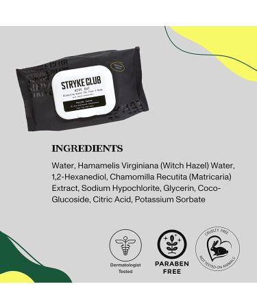 Stryke Club Biodegradable Face Cleansing Wipes for Teens - Fight Breakouts, Dermatologist Formulated, 60 Facial Wipes - Pack of 2 - Buy Online on GoSupps.com