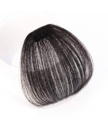 Bangs Bangs Hair Clip in Bangs Heat Resistant Thin Bangs Fringe Bangs Clip on Hairpiece One Piece in Fringe Natural Flat Air Bangs Hair Extensions for Women for Women Curved Bangs for Daily Wear (C A Black