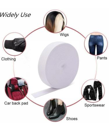 White Flat Elastic Band - High Stretch Sewing & Hair Elastic - 1 Inch x 6 Yards - Buy Online on GoSupps.com