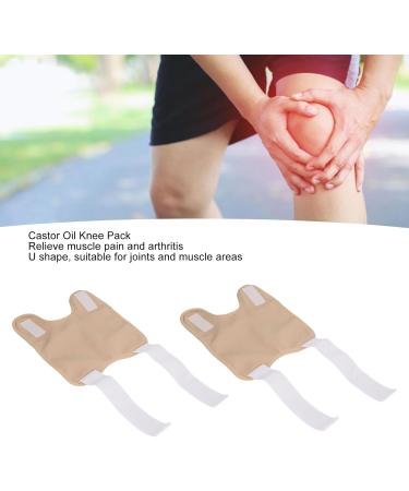 Reusable Castor Oil Pack Wraps - 2 Pieces Compress with Adjustable Band for Pain Relief & Comfort - Buy Online on GoSupps.com