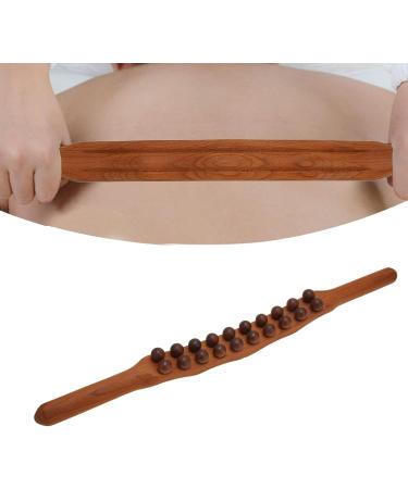 Wood Massage Tab - 20 Pearl Ergonomic Scratch Rod for Full Body Muscle Relaxation | Trigger Point Therapy - Buy Online on GoSupps.com