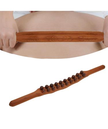 Ergonomic Pearl Wood Massage Tool - Slip Resistance Trigger Point Relief for Muscle Relaxation & Cellulite Removal - Buy Online on GoSupps.com